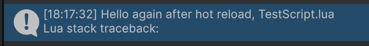 lunyscript after hotreload